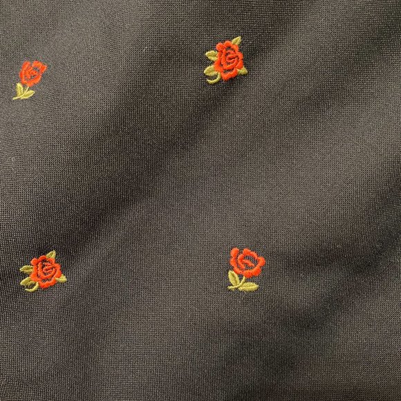 Brooks Brothers Rose-Embroidered A-Line Skirt